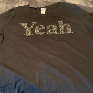 Cute Fun Little T-shirt YEAH lots of bling